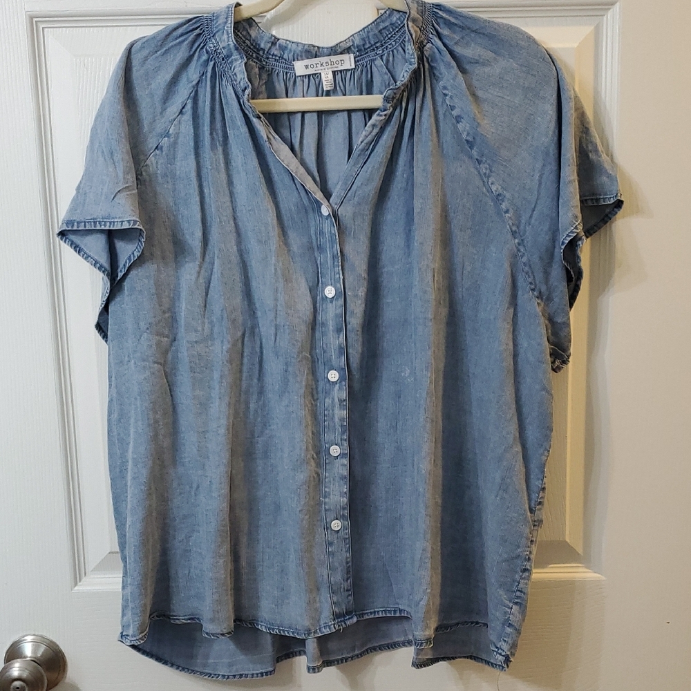 Workshop Republic Clothing Blue Women's Top